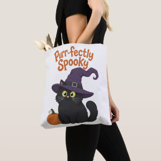 Kurre-räk Halloween Katt Tygkasse