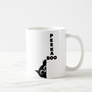 Kurre Svart Katt Söt Minimalist Kaffemugg