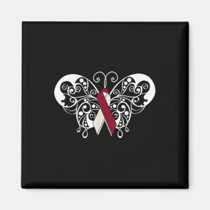 Kurs&amma; Nacke Cancer Awareness T Shirt Ribbon B Magnet