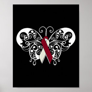 Kurs&amma; Nacke Cancer Awareness T Shirt Ribbon B Poster