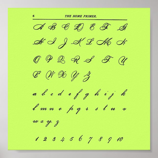 Kursiv Brev Poster (Framsidan)