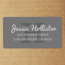 Kursiv Namn | Monogrammad Returadress Fraktsedel