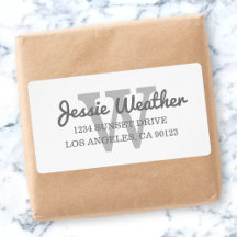 Kursiv Namn | Monogrammad Returadress