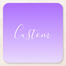 Kursiv skript Namn & Editable Light Lila Ombre