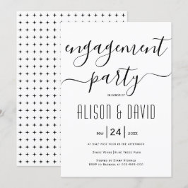 Kursiv skripttypografi bröllop förlovningsfest inbjudningar