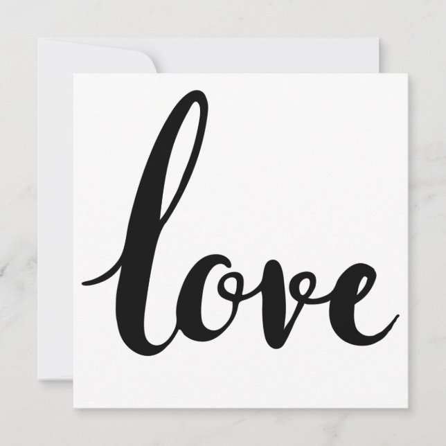 Kursiv skrivning i kärlek inbjudningar (Framsida)