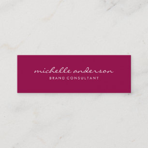 Kursiv text med minimal Magenta Mini Visitkort