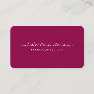 Kursiv text med minimal Magenta Visitkort