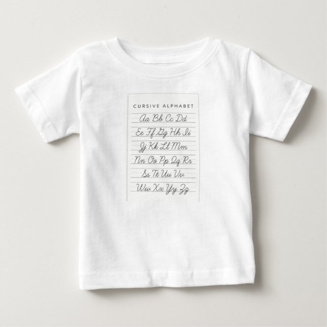 Kursivt Alfabet T Shirt (Framsida)