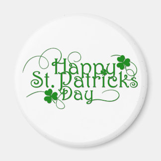 Kursivt lycklig St patricks day Magnet