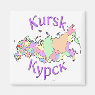 Kursk Ryssland karta Magnet