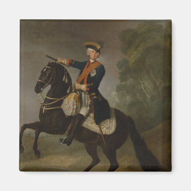 Kurt Christoph Graf von Schwerin om horseback Magnet (Framsidan)