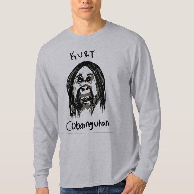 Kurt Cobain Hand plockade Grungy T Shirt (Framsida)