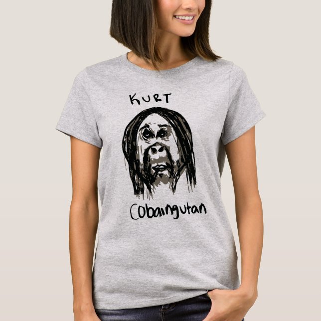 Kurt Cobain Hand plockade Grungy T Shirt (Framsida)