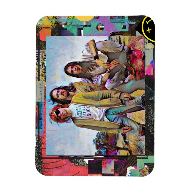 Kurt, Dave & Chris Square Magnet (Vertikal)