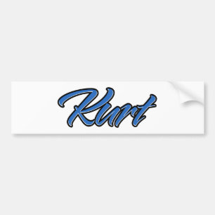 Kurt Namn blå Aufkleber Sticker Autoaufkleber Bildekal