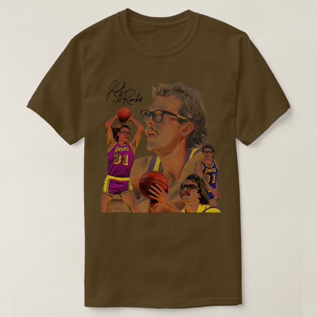Kurt Rambis Vintage Stil Basketball AllStar T Shirt (Design framsida)