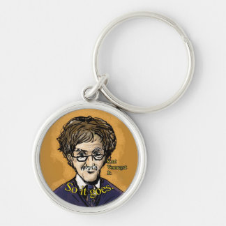 Kurt Vonnegut jr. Keychain Rund Silverfärgad Nyckelring