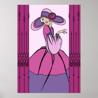 KURTNEY, ART DECO: Parisian Plum Poster