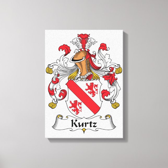 Kurtz Family Crest Canvastryck (Framsida)
