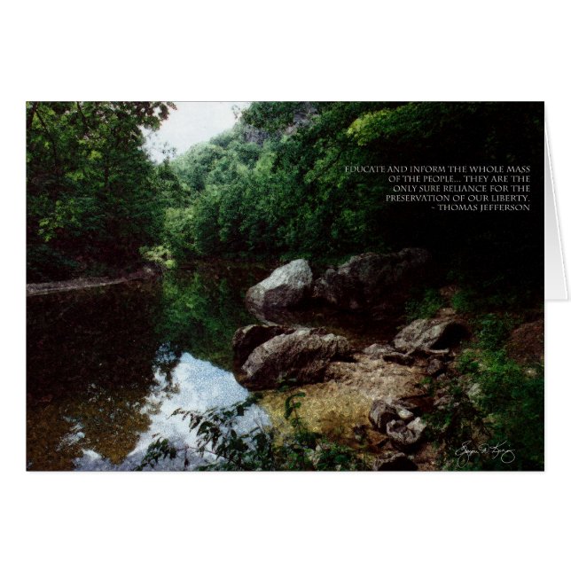 Kurva i Baker - Jefferson Education Poster Hälsningskort (Framsidan Horizontal)
