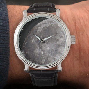 Kurva över Måne astronomibild Armbandsur