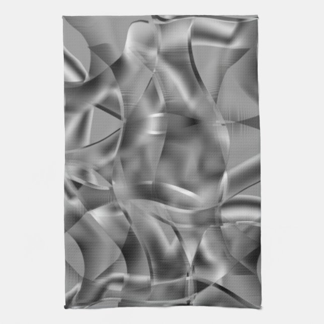 Kurvade grått-former, med visningstoner kökshandduk (Vertikal)