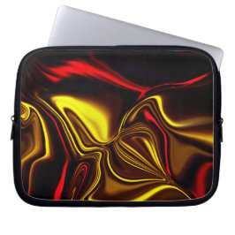 Kurvade, röda och guld-linjer med mörk delar laptop fodral
