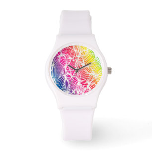 Kurvburet linjer armbandsur