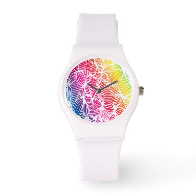 Kurvburet linjer armbandsur (Framsida)