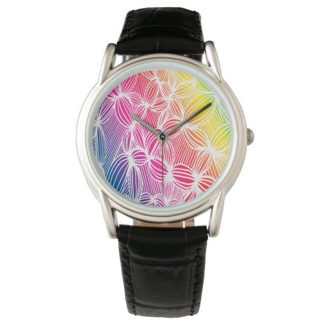 Kurvburet linjer armbandsur (Framsida)