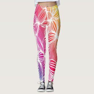 Kurvburet linjer leggings