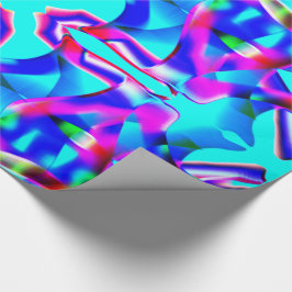 Kurvformade färgader och blå bakgrund presentpapper