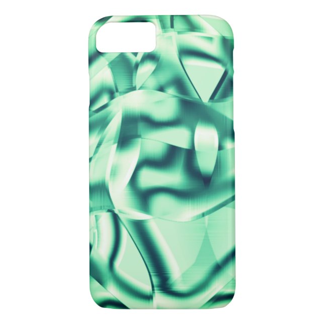 Kurvformade former av akryl-, showy mint-gröntar Case-Mate iPhone skal (Baksida)