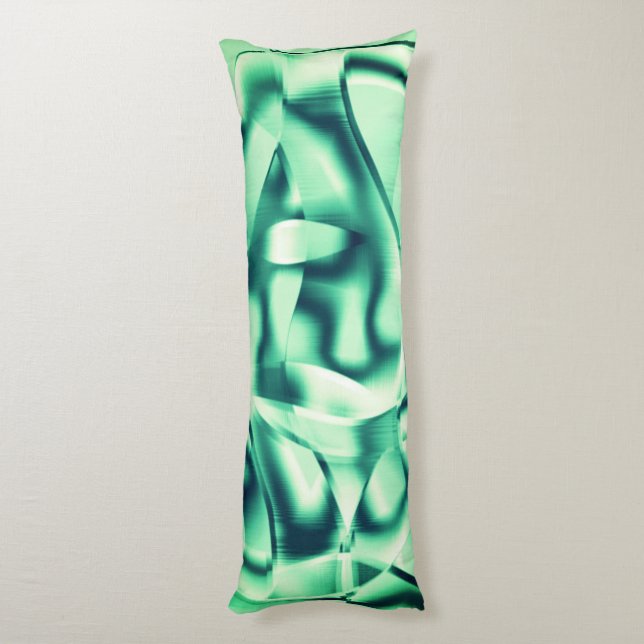 Kurvformade former av akryl-, showy mint-gröntar kroppskudde (Baksidan (Vertikal))