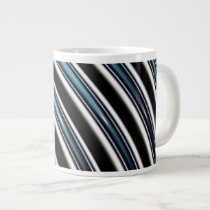 Kurvformade Linjer nära en rektangel Jumbo Mugg