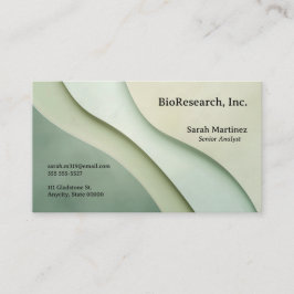 Kurvformer i gröntens skuggor med textutrymme visitkort