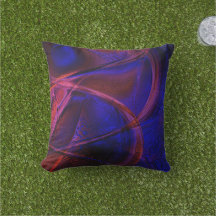 Kurvlinjer över häpnadsväckande blå och röd crust