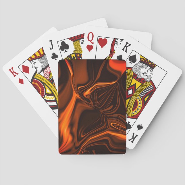 Kurvor eller klappkorall, över mörken casinokort (Baksidan)