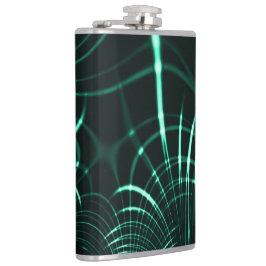 Kurvor i en blandning av djungelns grönt och nymin fickplunta