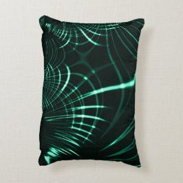 Kurvor i en blandning av djungelns grönt och nymin prydnadskudde