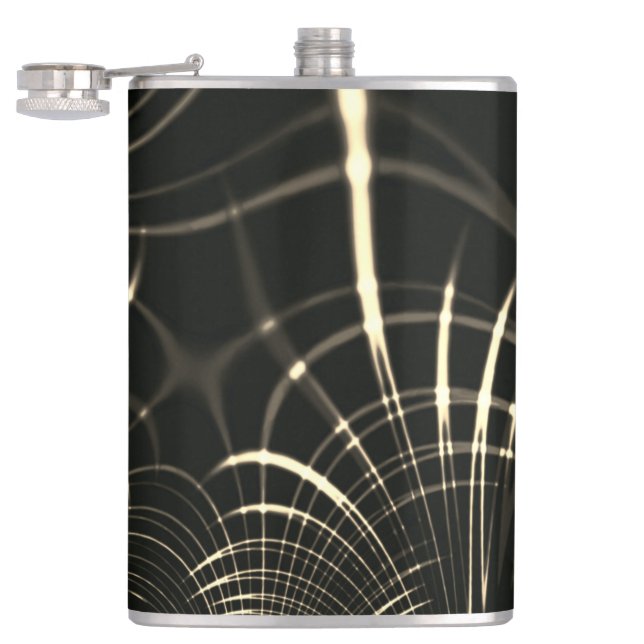 Kurvor i Khaki färg och mörkens bakgrund Fickplunta (Öppnad)