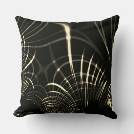 Kurvor i Khaki färg och mörkens bakgrund Kudde