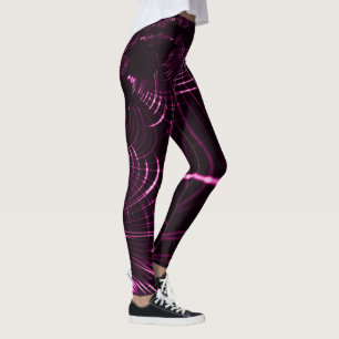 Kurvor i rosa färg och mörk leggings