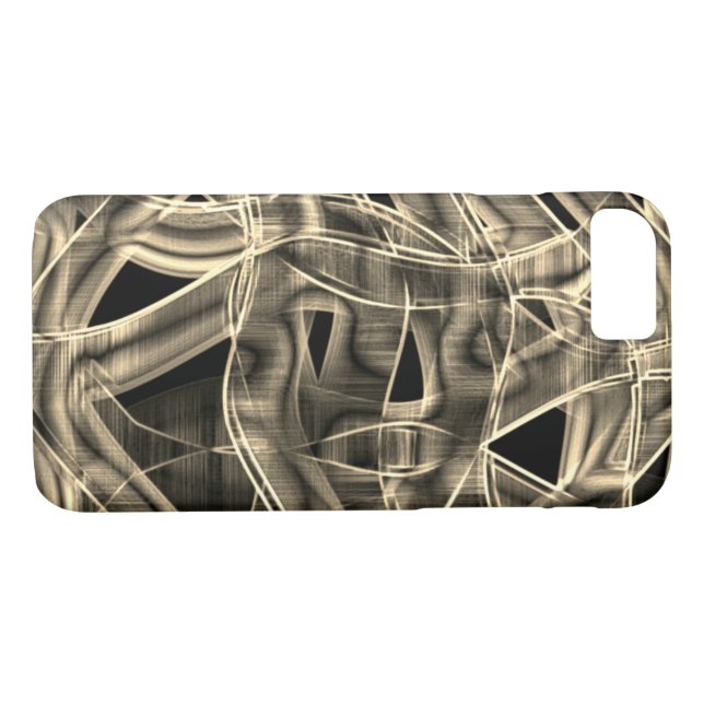 Kurvor, khaki eller beige linjer i lättnad Case-Mate iPhone skal (Baksida (horisontal))