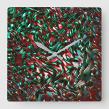 Kurvor, metallisk grönt och burgundmus med skikt