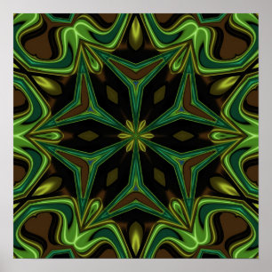 Kurvor och Angles Mandala Poster
