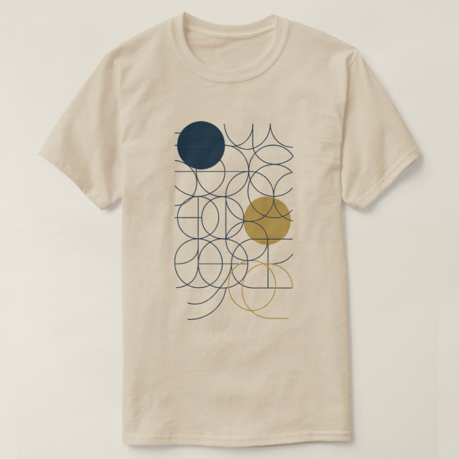 Kurvor och cirklar Art Manar Shirt T (Design framsida)