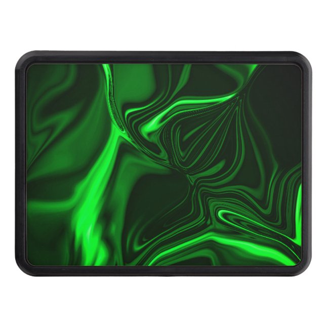 Kurvor och folder grönt nickelpläterade i mörk-fon dragkroksskydd (Framsidan)