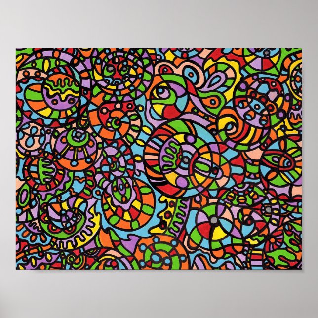 Kurvor och rymden poster (Framsidan)